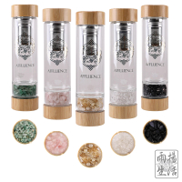 預購 雨揚 五行水晶旺運玻璃水瓶 500ml 附杯套(隨行杯/冷水瓶)