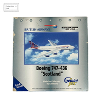 Gemini 1/400 British Airways Boeing 747-400 “Scotland” 飛機模型【Tonbook蜻蜓書店】