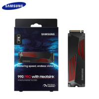 SAMSUNG 990 Pro SSD 1TB 2TB Internal Solid State Disk with Heatsink PCIe Gen4.0 M2 NVMe Original Hard Drive for Desktop Laptop