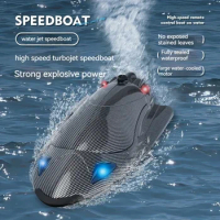 New Product Remote Control Fy011 High Speed Ship Turbo Jet High Speed Boat Full Scale Rc Night Cruise Light Fast Boat Model Toy