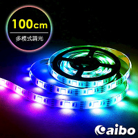 aibo LIM7 USB高亮度黏貼式 RGB全彩LED防水軟燈條(多模式)-100cm