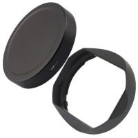 Haoge LH-X165 Black Square Metal Lens Hood Shade with Metal Cap for Fujinon Fuji Fujifilm XF XF16-55mm F2.8 R LM WR Lens