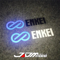 Suitable for Enkei wheel decoration vehicle sticker personality JDM automotive retrofit reflective sticker waterproof sticker