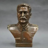 Russian Multi 9 style Great Man Leader Joseph Stalin Bust Bronze Statue Home Decor