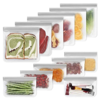 【AHOYE】PEVA矽膠保鮮食物袋 12件套