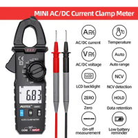 100A Ammeter DC Current Clamp Meters Clamp Meter 1mA Accuracy Mini Digital AC DC Current Digital Clamp Meter Voltage Voltmeter