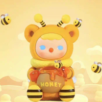 Pucky HoneyBear Overseas Limited Edition Elevator Kawaii Action Anime Figures Toys Cute Collection Desk Model Boy Birthday Gifts