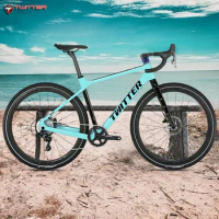 TWITTER Gravel X105 R7000-22S Hydraulic Disc Brake700C*40C T900Carbon Fiber Road Bike Fully Hidden Internal Cable gravel bicycle