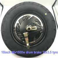 10inch BLDC Motor 48v60v72v 500w800w1000w 1500w Drum/Disc brake with 10*3 or 10*3.5 Tyre Electric Scooter Motorcycle EBIKE Parts