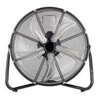 20 inch High Velocity Drum Fan with Wall Mount, Black