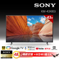 【SONY 索尼】BRAVIA 43型 4K Google TV 顯示器(KM-43X80J)