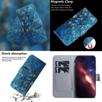 Painted Flip Leather Magnetic Case For Oppo A18 A17 A16K a15 A15S A12E A5 A9 2020 A8 A7 A31 A11X A3S A1 PRO 5G Phone Cover