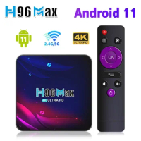 H96 Max V11 Smart TV BOX Android 11 4GB 32GB 64GB RAM Rockchip 3318 4K Google 3D Video BT4.0 4K Media Player Set Top Box
