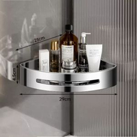 免打孔衛生間浴室置物架304不鏽鋼廁所洗手間收納淋浴房三角壁掛