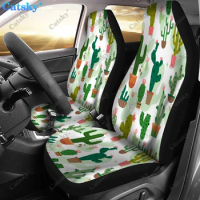 Cactus Pattern Print Universal Car Seat Covers Fit for Cars Trucks SUV or Van Auto Seat Cover Protector 2 PCS