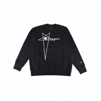 【RICK OWENS】CHAMPION聯名棉質套頭長袖(黑)