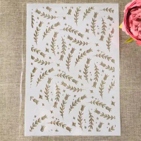 A4 29*21cm Grass Ear of Wheat DIY Layering Stencils Wall Painting Scrapbook Coloring Embossing Album Decorative Template