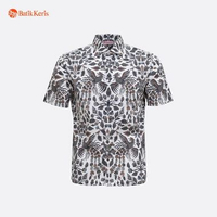Batik Keris Kemeja Batik Slimfit Lengan Pendek Motif Peksi Sinawang S White