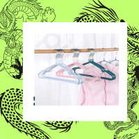 Gantungan Baju Dewasa Hanger Kawat Stainless Coating Karet Tebal Pakaian