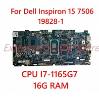 For DELL Inspiron 15 75067550 Laptop motherboard 19828-1 with CPU I7-1165G7 RAM 16G 100% Tested Fully Work