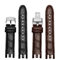 Genuine Leather Watch Strap For Swatch YRS403 412 402G watch band 21mm watchband men curved end watches bracelet