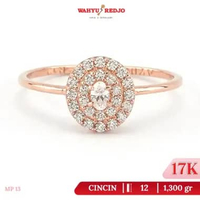 Cincin Emas 17K Bulat Gemstone Wahyu Redjo CC-17K-31050191-PMR