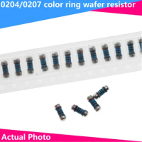 20PCS 0204 0207 Color Ring SMD Wafer Resistance 1R 2R 1.5 4.7 10 15 22 27 47 100 220 Ohm 1K 2K 4.7K 10K 22K Cylindrical RESISTOR