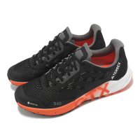 【adidas 愛迪達】防水野跑鞋 Terrex Agravic Flow 2 GTX 男鞋 黑 橘 機能 戶外 愛迪達(HR1110)