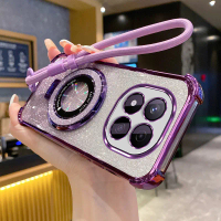 ✨ [พร้อมสายคล้องคอ] เคสหรูพร้อมที่รองรับสำหรับ Redmi Note 15 5G/4G สายปรับได้ ทนการกระแทก เคสนิรภัยบ