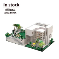 MOC-86714 Giovannitti House of Richard Meier Assembled Splicing Building Block Model 4066 Parts Children's Birthday Toy Gift