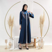 EPC Eddy P Chandra EPC Gamis Adele - Navy Grey - Embroidery Collection