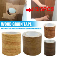 1/3/5PCS Repair Subsidies Stickers Realistic Wood Grain Floor Stickers Self Adhesive Fix Patch Furniture Renovation Skirting