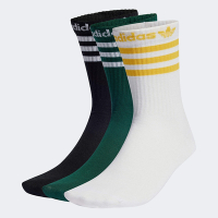 adidas 愛迪達 襪子 中筒襪 運動襪 3雙組 三葉草 CREW SOCK 3PP 黑白綠 IU2681