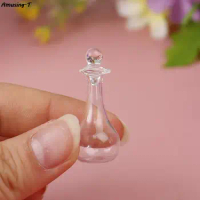 Hot 1:12 Dollhouse Miniature Clear Red Wine Liquor Bottle Model Kitchen Accessories For Doll House Decor Kids Pretend Play Toys