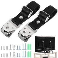 1 Pair of TV anchor strap baby sunscreen/safety wall mounted anti-tip kit shock harness for flat screen TV vanity cabinet