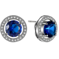 Hot Sale Women Earring Stud 0.75ct CZ Zircon Crystal Jewelry Stud Earrings with Round Clear Zircon