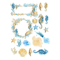 2 pcs/lot Summer Sea Horse Star Shell Deco Scrapbook Book Journal Stationery Label Stickers House of Novelty Art Supplies