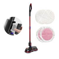 Household Electric Dual Rotating Water Spray Floor Mop, Machine Magic Cleaning Mop with LED Light