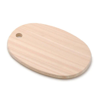 【台隆手創館】日本製四万十川檜木餐桌砧板-M-橢圓(檜木砧板)