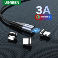 UGREEN Magnetic USB Charging Cable Type C Cable Magnet Charger For Xiaomi 3A Mobile Phone Wire Cord