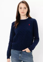 US POLO ASSN Logo Cable Knit Sweater