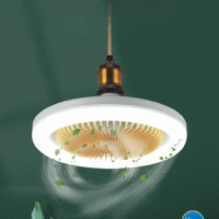 Hot Fan Light with Remote Control LED Lights E27/B22 Bedroom Study Dormitory Fan Light Fan Ceiling Chandelier Mini Small Fan
