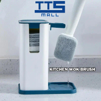 (TTS MALL) Penyental periuk pemegang isi semula automatik dapur kitchen wok brush