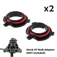 Socket Headlight Bulb Adapter 2pcs Accessory Aftermarket Black For Kia H7 LED Parts Replacement Replaces Retainer Base