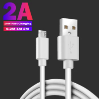 Phone Data Cable 2A 10W Fast Charging Micro USB Cables For Samsung S5 S4 Xiaomi Redmi Note 6 Pro Huawei Y3 Y5 Y6 Y7 0.2M 1M 2M