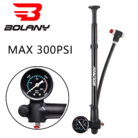BOLANY Air Shock Pump for Bike Fork Max 300psi Air Suspension Portable Bike Inflator Bicycle Hand Pump with Pressure Gauge