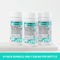 DrBioCare Collagen Peptide 3 bottle Vitamin & Mineral Contains Vitamin d3 Vitamin C Probiotics Vitam