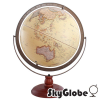 【SkyGlobe】17吋超大古典雙環立體浮雕地球儀-大件商品請選宅配運送