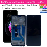 6.7"Original For Motorola Edge 20 Lite 20Lite XT2139-1 LCD Display Touch Screen Digitizer For Motorola Edge 20 Fusion Lcd Frame