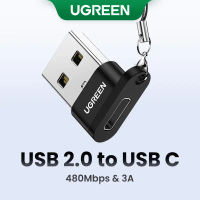 UGREEN OTG USB A to USB C Adapter อะแดปเตอร์ขนาดเล็กพิเศษ Type A ไบ ยัง Type C รองรับการชาร์จเร็วและ
